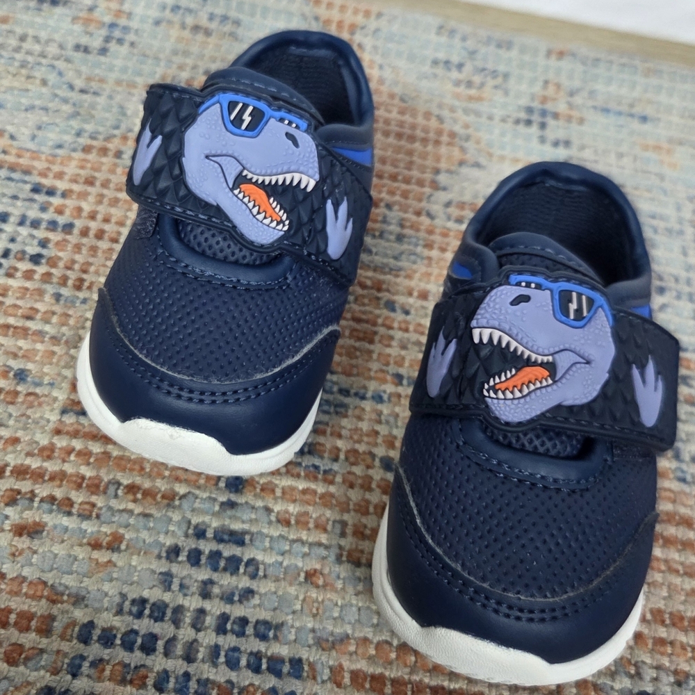 Carter's Navy Blue Dinosaur Sneakers Size 4 Toddler